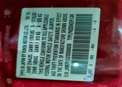 2011 Honda Cr-Z Ex z USA, uszkodzony, nr VIN JHMZF1C67BS006038